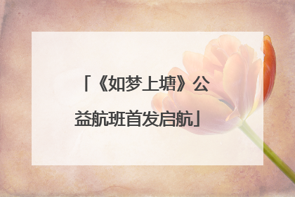 《如梦上塘》公益航班首发启航