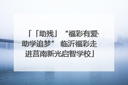 「助残」“福彩有爱·助学追梦” 临沂福彩走进莒南新光启智学校