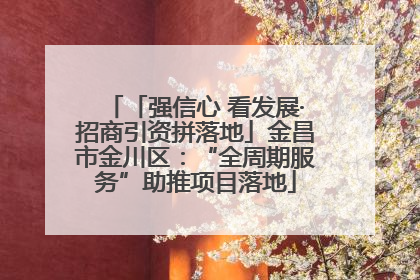 「强信心 看发展·招商引资拼落地」金昌市金川区：“全周期服务”助推项目落地
