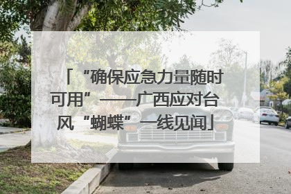 “确保应急力量随时可用”——广西应对台风“蝴蝶”一线见闻