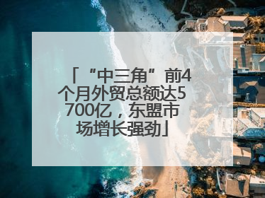 “中三角”前4个月外贸总额达5700亿，东盟市场增长强劲