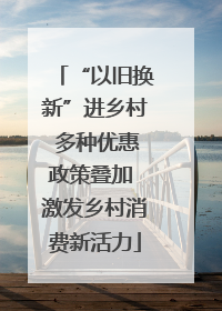 “以旧换新”进乡村 多种优惠政策叠加 激发乡村消费新活力