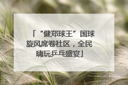 “健郑球王”国球旋风席卷社区，全民嗨玩乒乓盛宴