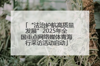“法治护航高质量发展”2025年全国重点网络媒体青海行采访活动启动