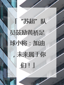 “苏超”队员鼓励黄桥足球小将：加油，未来属于你们！