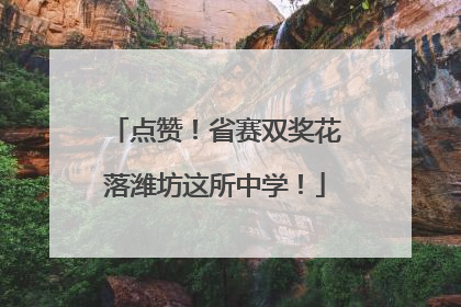点赞！省赛双奖花落潍坊这所中学！