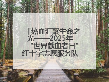 热血汇聚生命之光——2025年“世界献血者日”红十字志愿服务队在行动