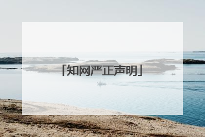 知网严正声明