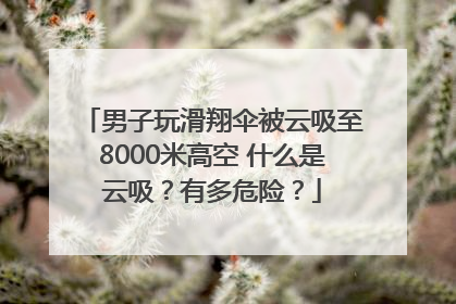男子玩滑翔伞被云吸至8000米高空 什么是云吸？有多危险？