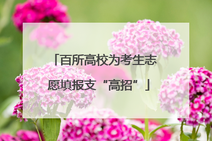 百所高校为考生志愿填报支“高招”
