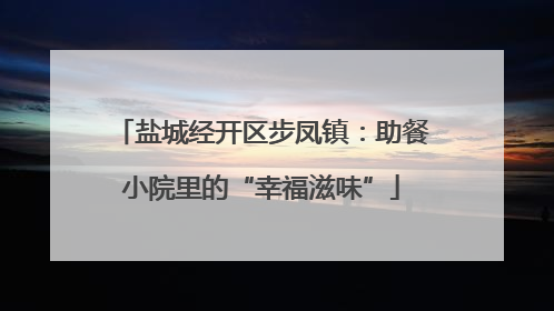 盐城经开区步凤镇：助餐小院里的“幸福滋味”