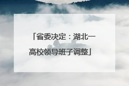 省委决定：湖北一高校领导班子调整