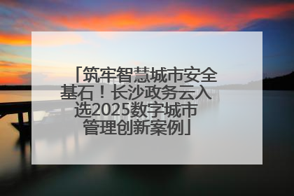 筑牢智慧城市安全基石！长沙政务云入选2025数字城市管理创新案例