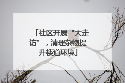 社区开展“大走访”，清理杂物提升楼道环境