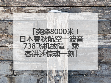突降8000米！日本春秋航空一波音738飞机故障，乘客讲述惊魂一刻