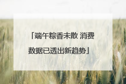 端午粽香未散 消费数据已透出新趋势