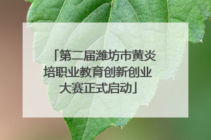 第二届潍坊市黄炎培职业教育创新创业大赛正式启动