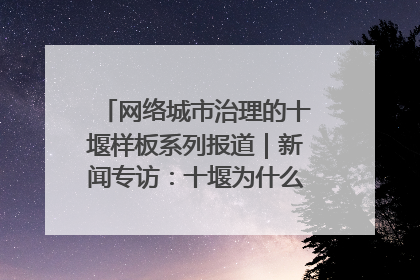 网络城市治理的十堰样板系列报道｜新闻专访：十堰为什么成为“黑马型”城市治理网络维度典型