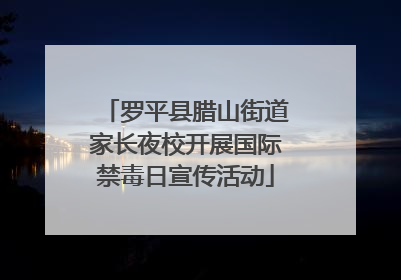 罗平县腊山街道家长夜校开展国际禁毒日宣传活动