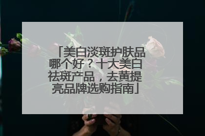 美白淡斑护肤品哪个好？十大美白祛斑产品，去黄提亮品牌选购指南