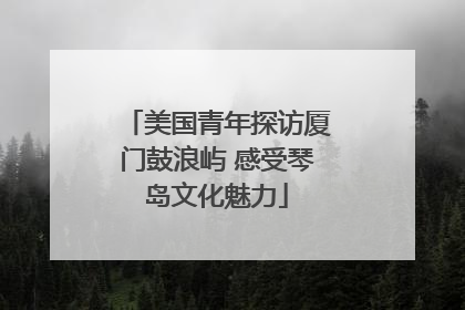 美国青年探访厦门鼓浪屿 感受琴岛文化魅力