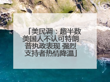 美民调：超半数美国人不认可特朗普执政表现 强烈支持者热情降温