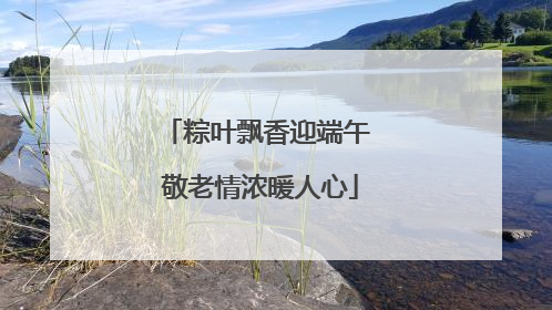 粽叶飘香迎端午 敬老情浓暖人心