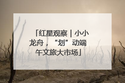 红星观察｜小小龙舟，“划”动端午文旅大市场