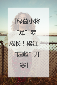 绿茵小将 “足”梦成长！榕江“园超”开赛