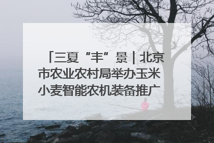 三夏“丰”景｜北京市农业农村局举办玉米小麦智能农机装备推广“田间日”活动