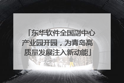 东华软件全国副中心产业园开园，为青岛高质量发展注入新动能