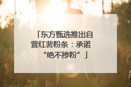 东方甄选推出自营红薯粉条：承诺“绝不掺粉”