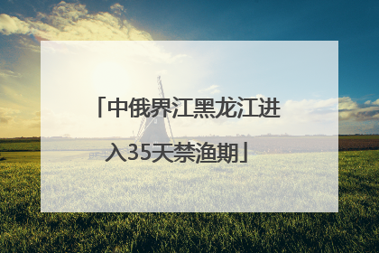 中俄界江黑龙江进入35天禁渔期