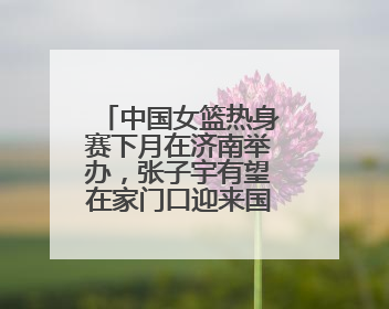 中国女篮热身赛下月在济南举办，张子宇有望在家门口迎来国家队首秀
