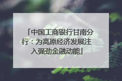 中国工商银行甘南分行：为高原经济发展注入强劲金融动能