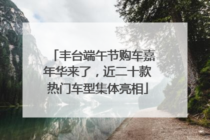 丰台端午节购车嘉年华来了，近二十款热门车型集体亮相