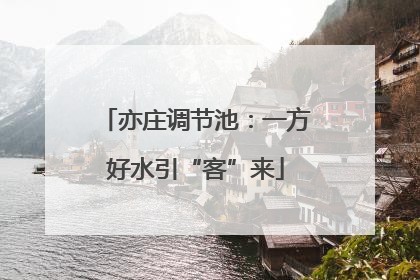 亦庄调节池：一方好水引“客”来