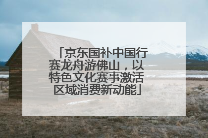 京东国补中国行赛龙舟游佛山，以特色文化赛事激活区域消费新动能