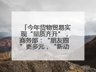 今年货物贸易实现“量质齐升”，商务部：“朋友圈”更多元，“新动能”加快集聚