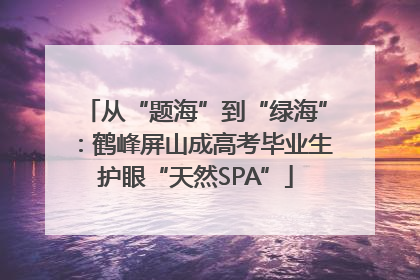 从“题海”到“绿海”：鹤峰屏山成高考毕业生护眼“天然SPA”