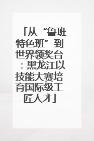 从“鲁班特色班”到世界领奖台：黑龙江以技能大赛培育国际级工匠人才