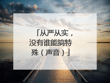 从严从实，没有谁能搞特殊（声音）