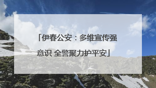 伊春公安：多维宣传强意识 全警聚力护平安