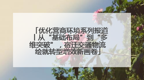 优化营商环境系列报道丨从“基础布局”到“多维突破”，宿迁交通物流绘就转型增效新画卷