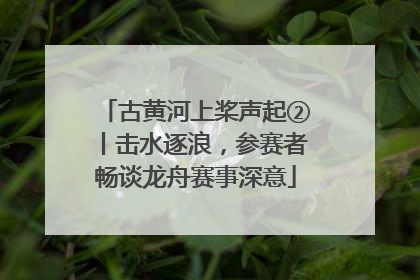古黄河上桨声起②丨击水逐浪，参赛者畅谈龙舟赛事深意