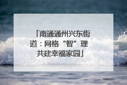 南通通州兴东街道：网格“智”理 共建幸福家园