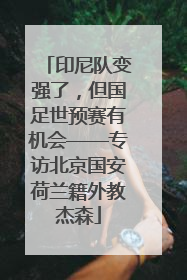 印尼队变强了，但国足世预赛有机会——专访北京国安荷兰籍外教杰森