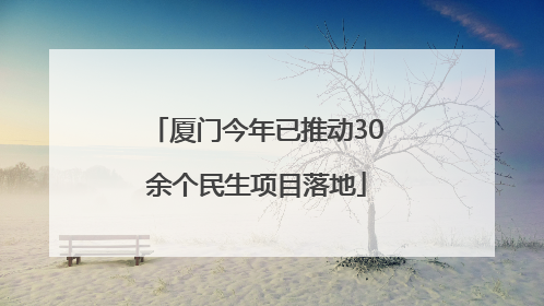 厦门今年已推动30余个民生项目落地