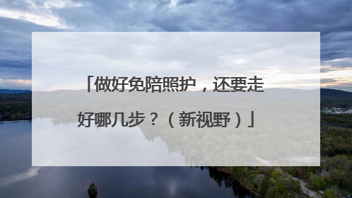 做好免陪照护，还要走好哪几步？（新视野）