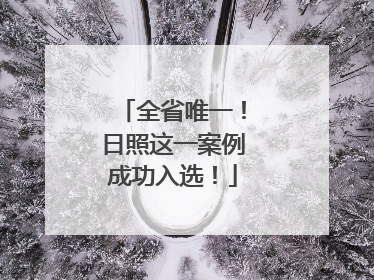 全省唯一！日照这一案例成功入选！